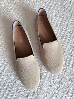 Rothy’s The Daily Loafer Ecru Ivory Slip On Knit Flats Women’s 10.5 NWOB